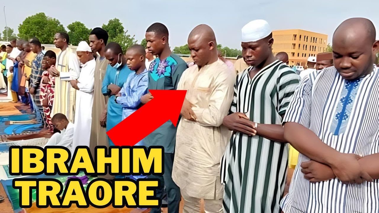 Ibrahim Traoré participates in the Tabaski 2024 prayer.
