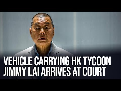 Vehicle Carrying HK Tycoon Jimmy Lai Arrives at Court Amid Tensions”