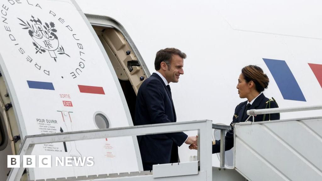 Emmanuel Macron lands in cyclone-hit Mayotte