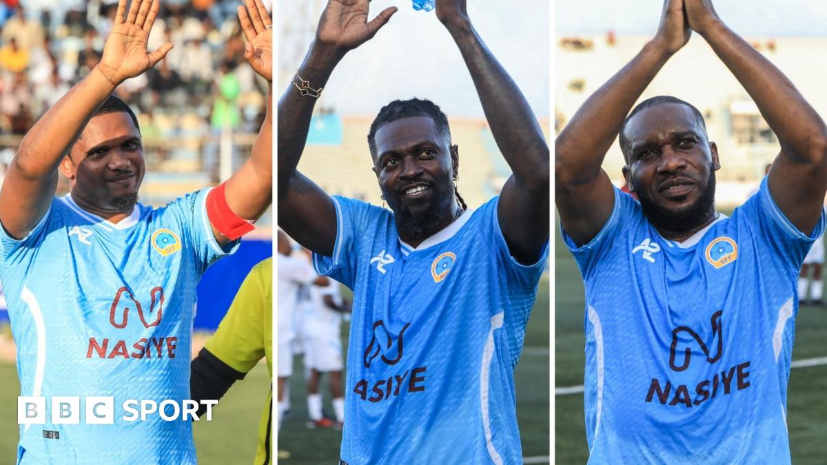 Football in Somalia: Legends Adebayor, Eto'o and Okocha bring hope to Mogadishu