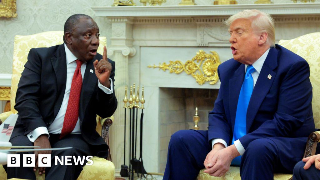 US president confronts South African leader