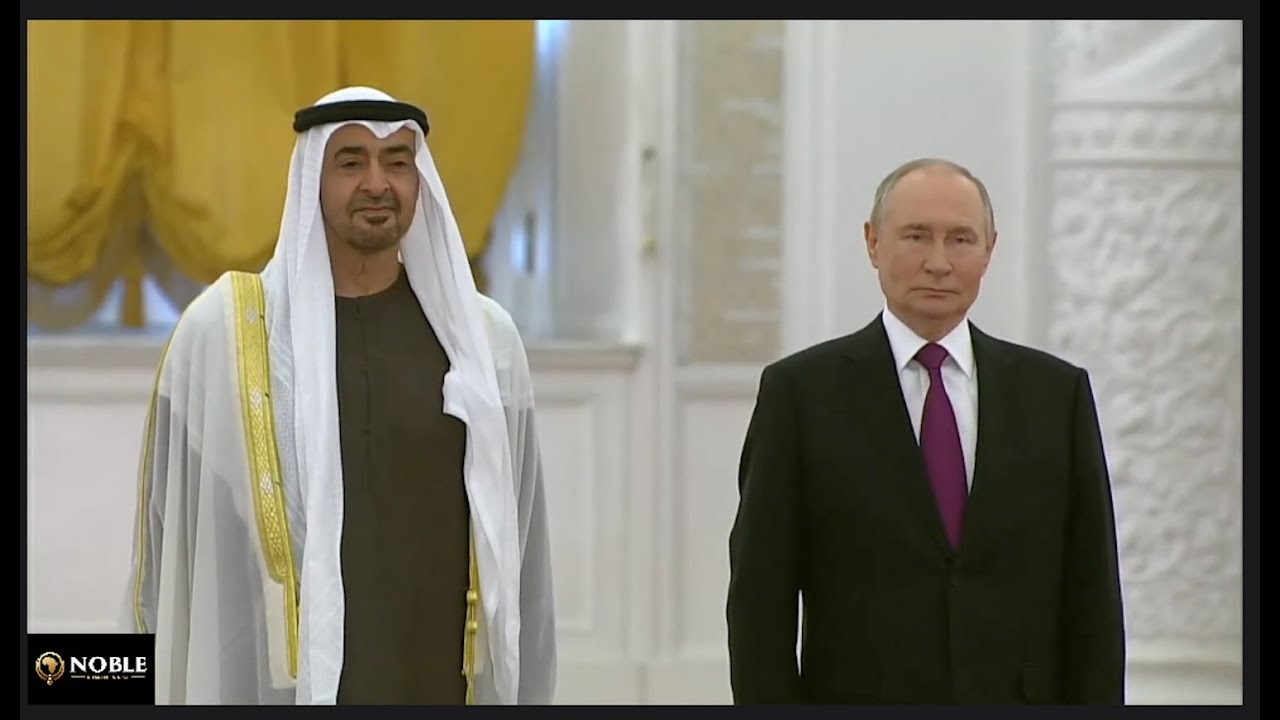 Putin Hosts UAE Leader at Kremlin | Full Ceremony & Bilateral Talks | Noble Black News