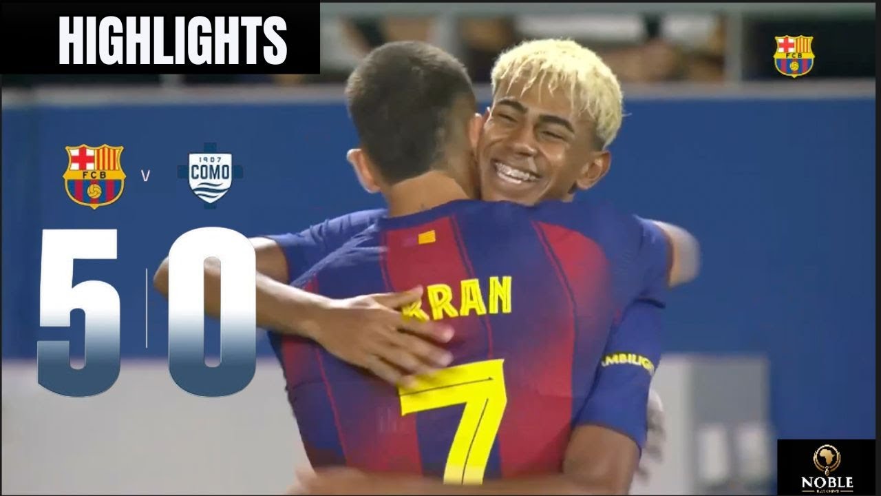 Barcelona vs Como 5-0 – Full Match Goals & Highlights 2025