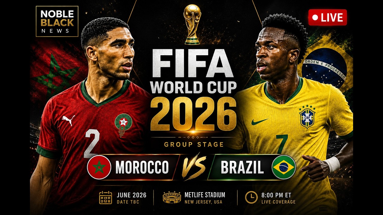 🔴 LIVE: Morocco vs Brazil | Africa Faces Football Giant Brazil in FIFA World Cup 2026 ⚽🔥🌍