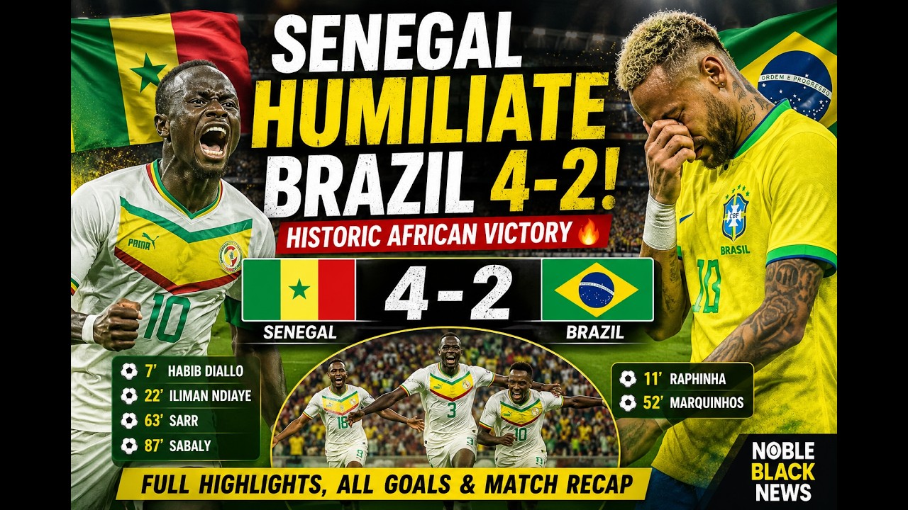 Senegal Humiliate Brazil 4-2! 😱 Historic African Victory | Full Highlights, All Goals & Match Recap