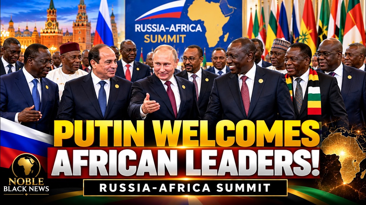 Putin PUTIN WELCOMES RUTO, EL-SISI & OTHER AFRICAN LEADERS TO RUSSIA–AFRICA SUMMIT